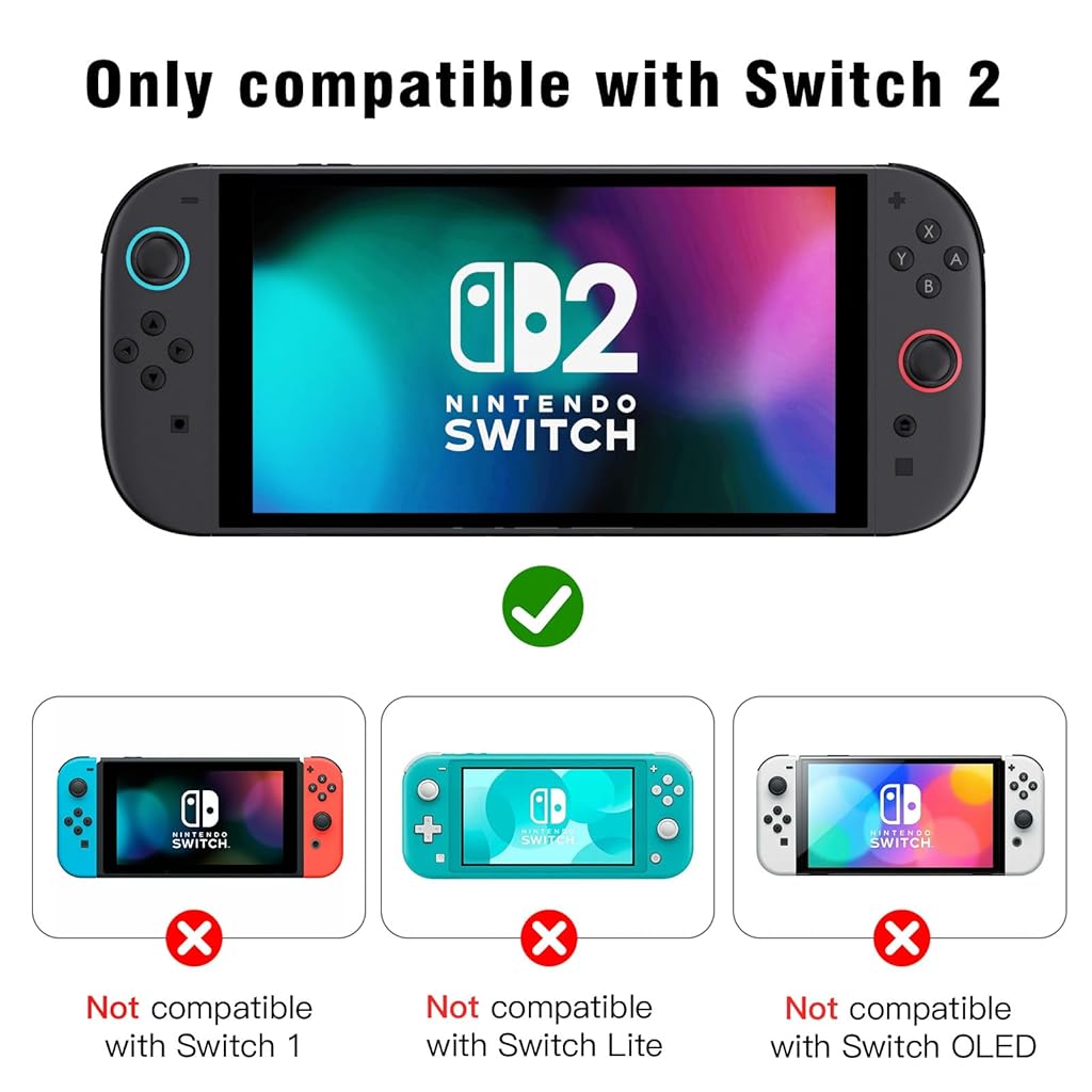 ZORBES® Transparent Protective Grip Case Compatible with 2025 Nintendo Switch 2, Anti-Scratch, Hard PC Cover for Nintendo Switch 2 Console & Joy-Cons, Clear ZORBES® Transparent Protective Grip Case Compatible with 2025 Nintendo Switch 2, Anti-Scratch, Hard PC Cover for Nintendo Switch 2 Console & Joy-Cons, Clear